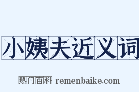 小姨夫近义词是什么意思的图片